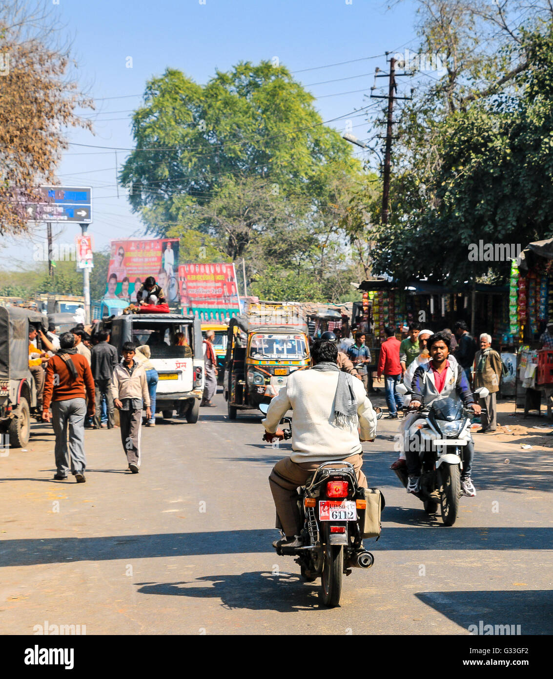 Street scene , Agra, Uttar Pradesh, India, Asia Stock Photo