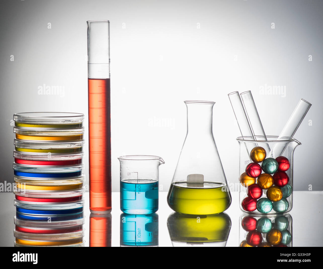 Laboratory glassware still life Stock Photo Alamy