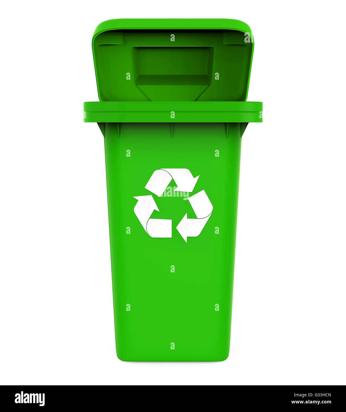 Garbage Trash Bin with Recycle Symbol Stock Photo Alamy