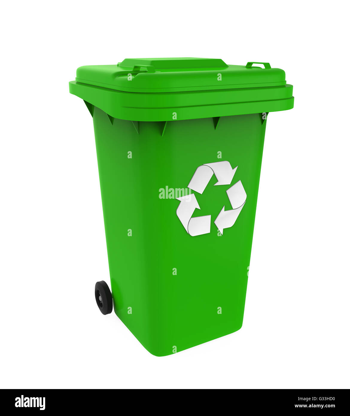 Garbage Trash Bin with Recycle Symbol Stock Photo Alamy