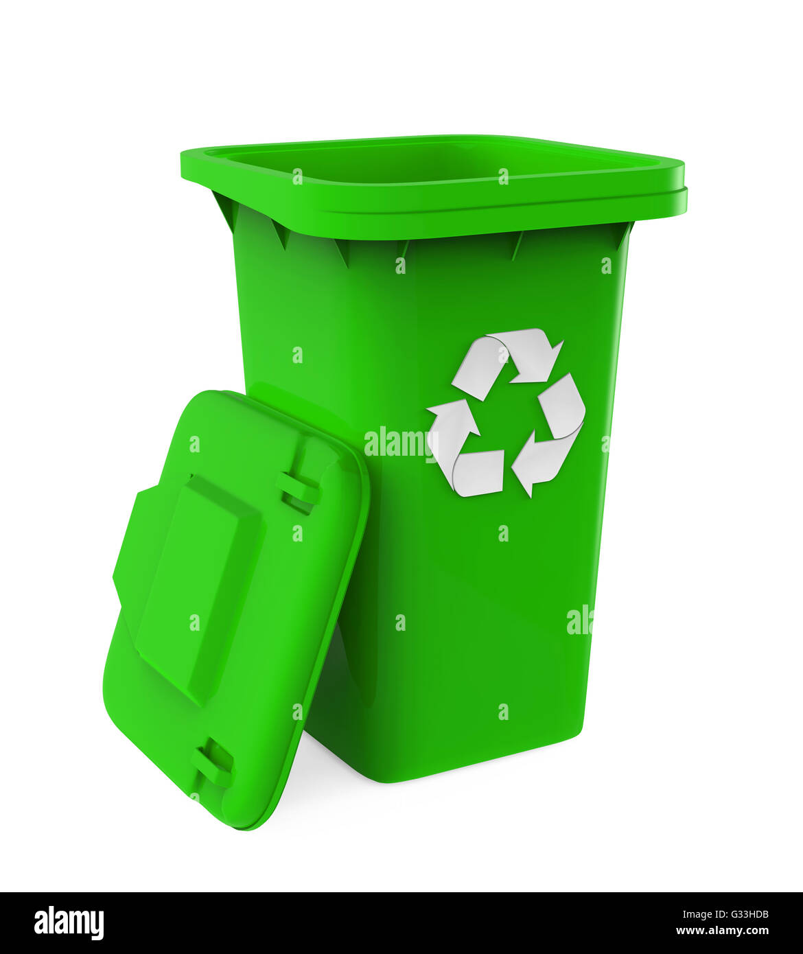 Garbage Trash Bin with Recycle Symbol Stock Photo Alamy