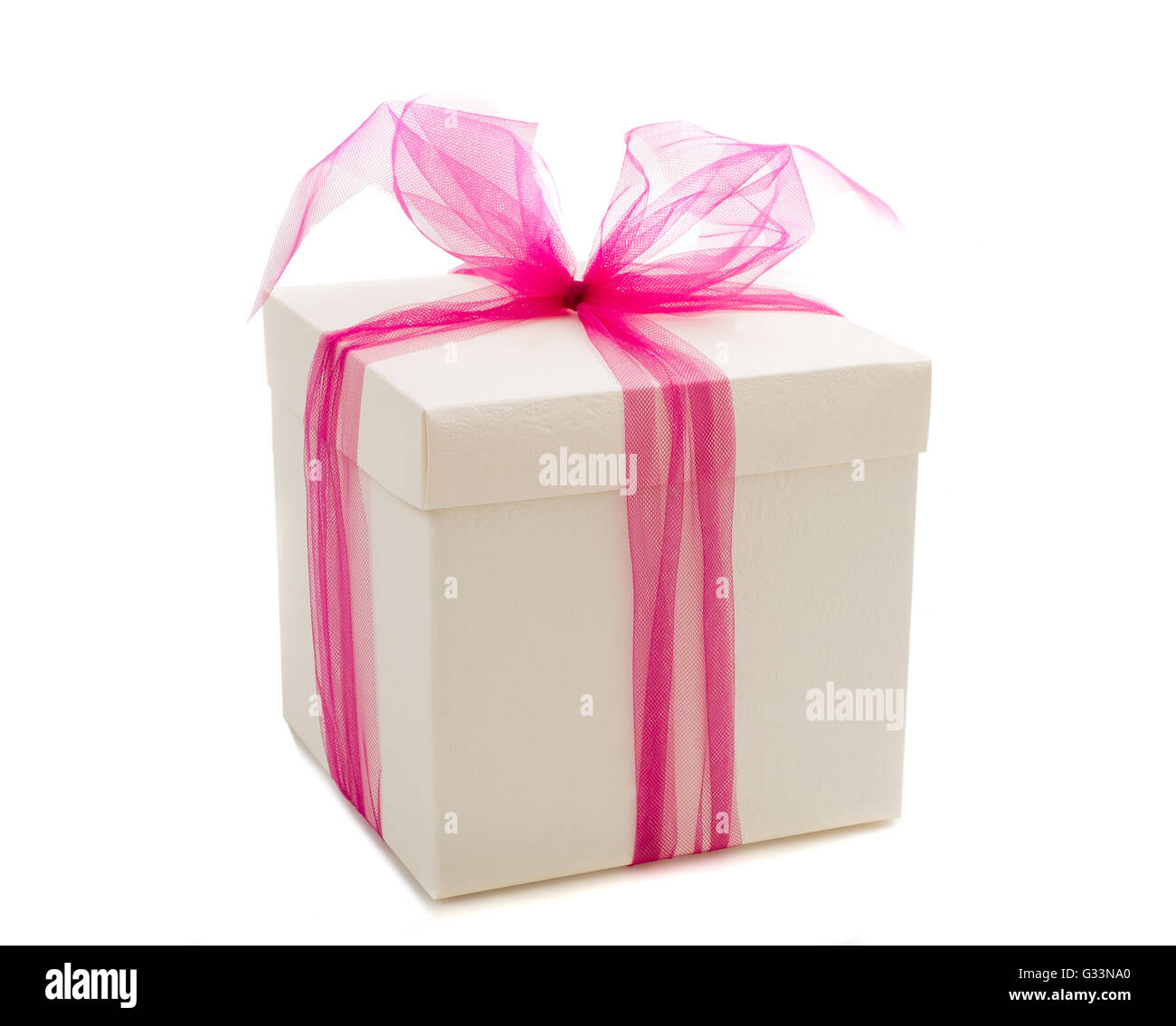 Gift box isolated on white Stock Photo