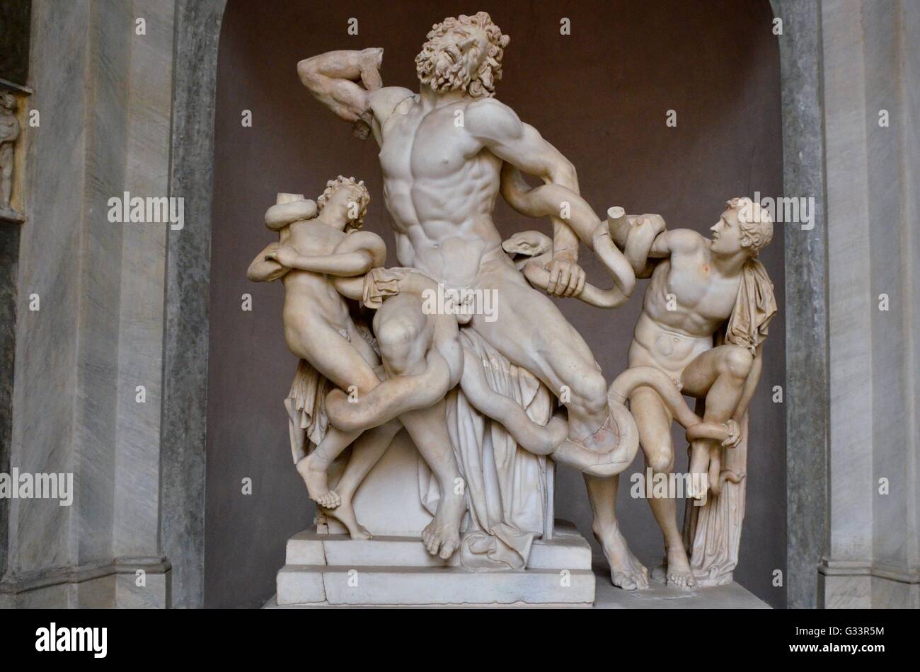 Laocoön and His Sons, also called the Laocoön Group Stock Photo