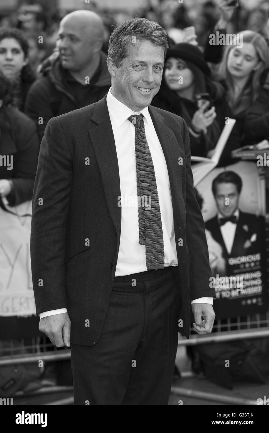 Florence Foster Jenkins' world premiere at The Odeon Leicester Square  Featuring: Hugh Grant Where: London, United Kingdom When: 12 Apr 2016 Stock Photo