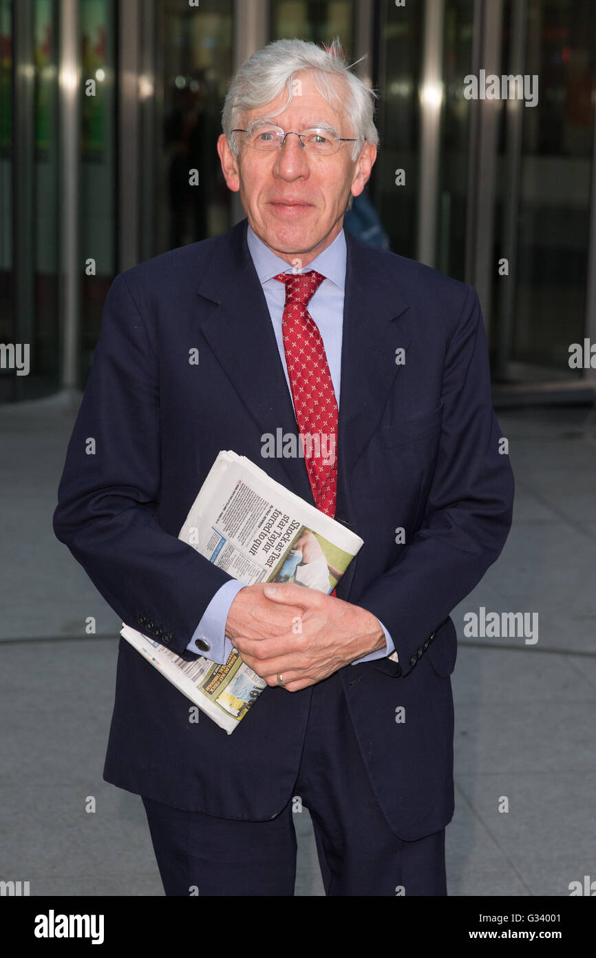 Jack Straw MP pictured arriving at the BBC News Studios Featuring Jack