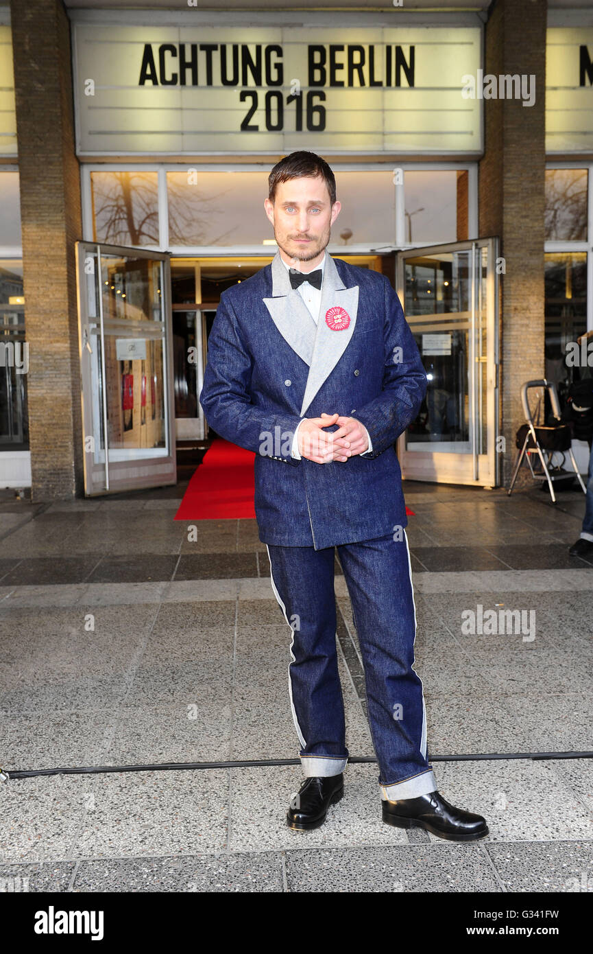 Opening of the film festival 'Achtung Berlin' with the movie 'Mann im Spagat - Pace Cowboy' at Kino International  Featuring: Clemens Schick Where: Berlin, Germany When: 13 Apr 2016 Stock Photo
