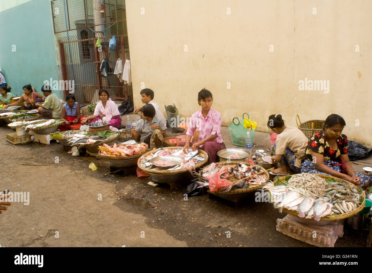 Myanmar dry fish market hires stock photography and images Alamy