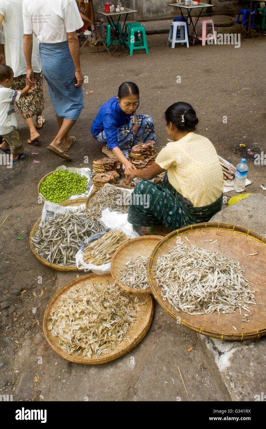Myanmar dry fish market hires stock photography and images Alamy