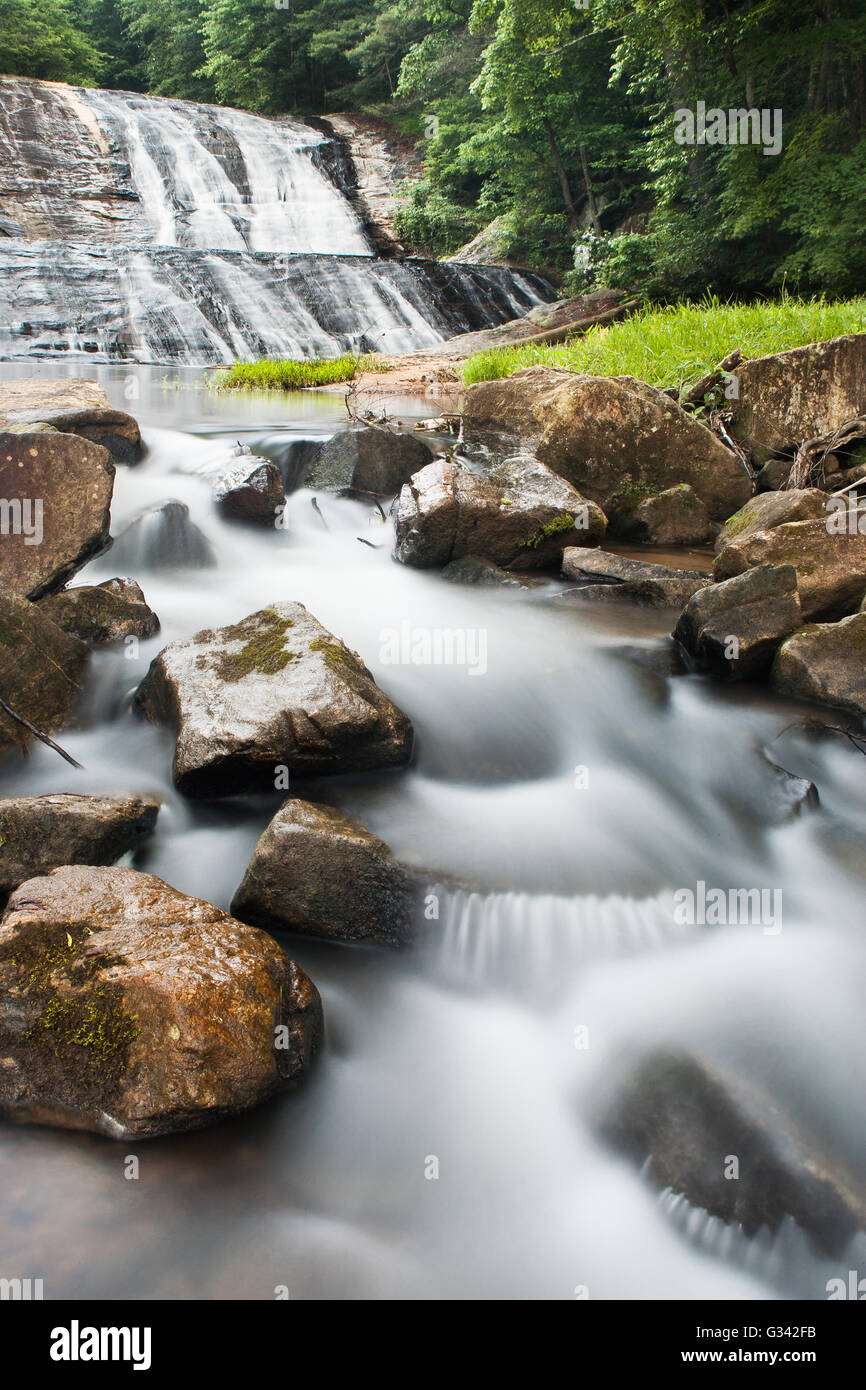 Beautiful Moravian Falls shot in the foothills of North Carolina Stock
