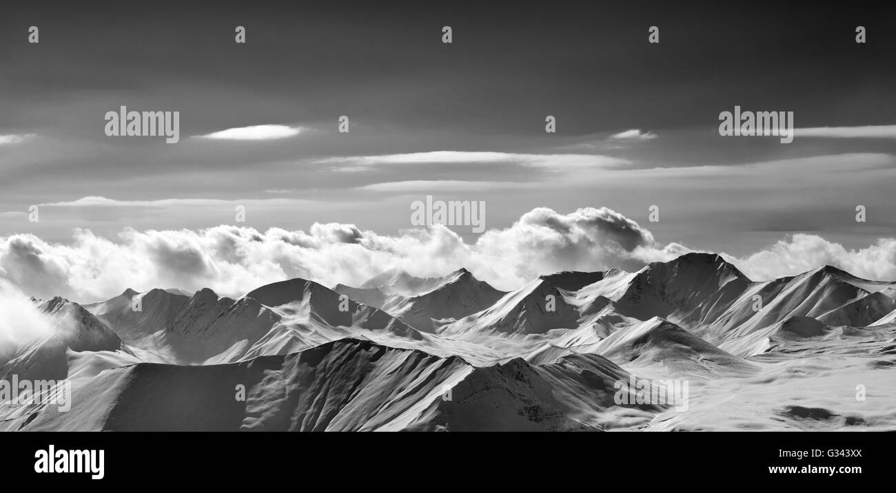 Piste sunrise Black and White Stock Photos & Images - Alamy