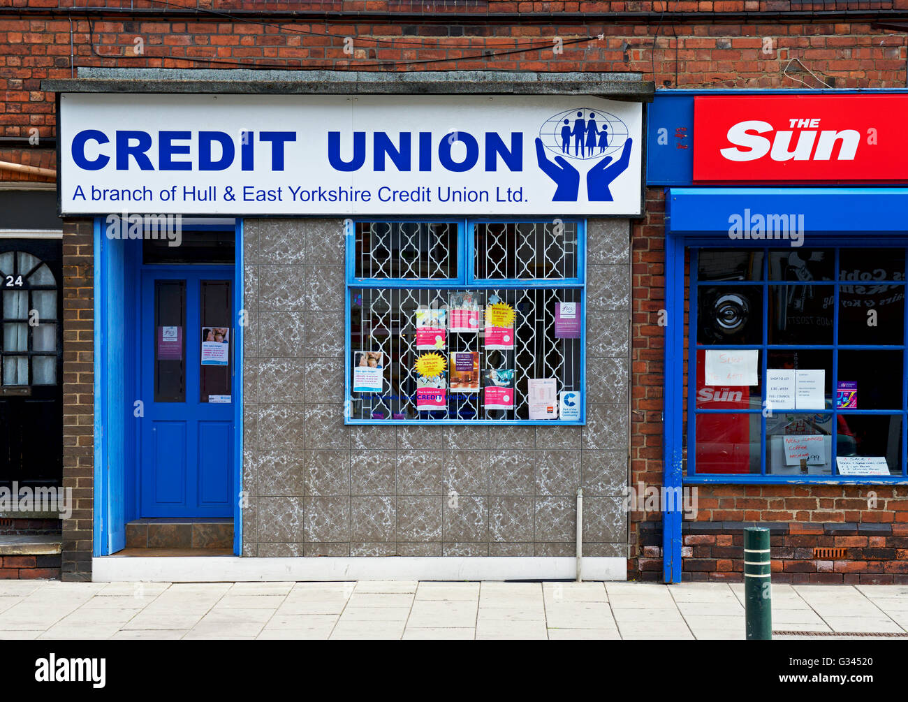 Credit Union shopfront in Goole, East Yorkshire, England UK Stock Photo Alamy