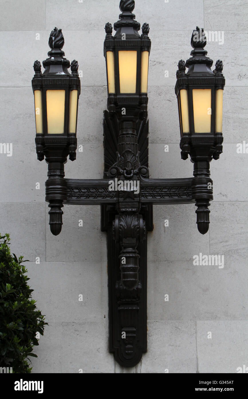 external lights on freemason hall London Stock Photo