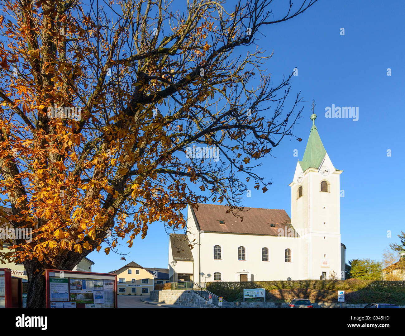 parish church Haibach, Austria, Oberösterreich, Upper Austria, , Haibach ob der Donau Stock Photo