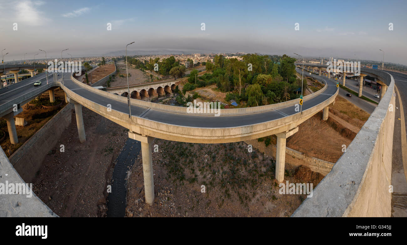 Bab e Peshawar is a fly over in Peshawar Pakistan which is the country's second multi-level flyover Stock Photo