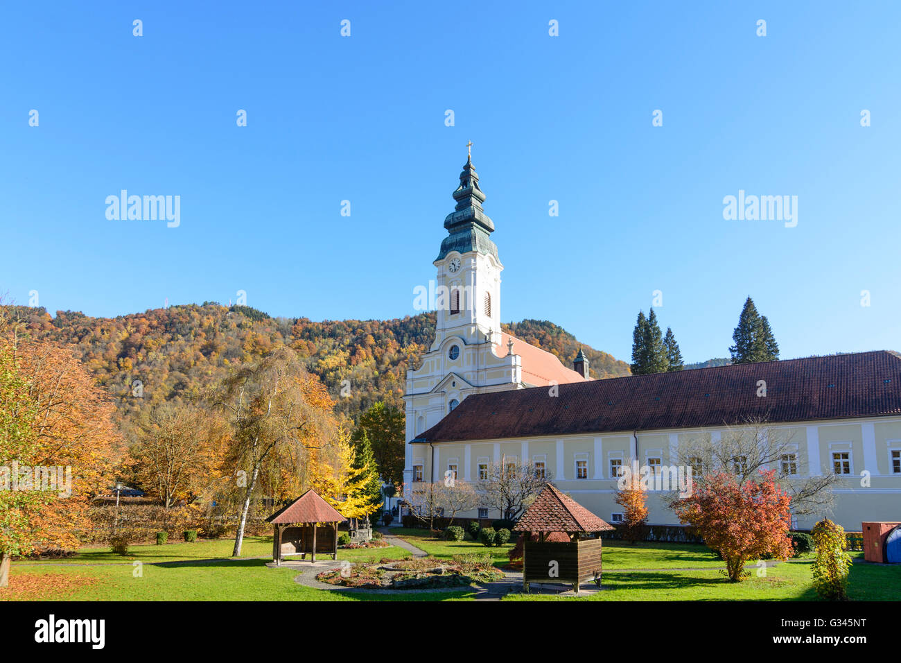 monastery Engelszell : Collegiate Church, Austria, Oberösterreich, Upper Austria, , Engelhartszell Stock Photo