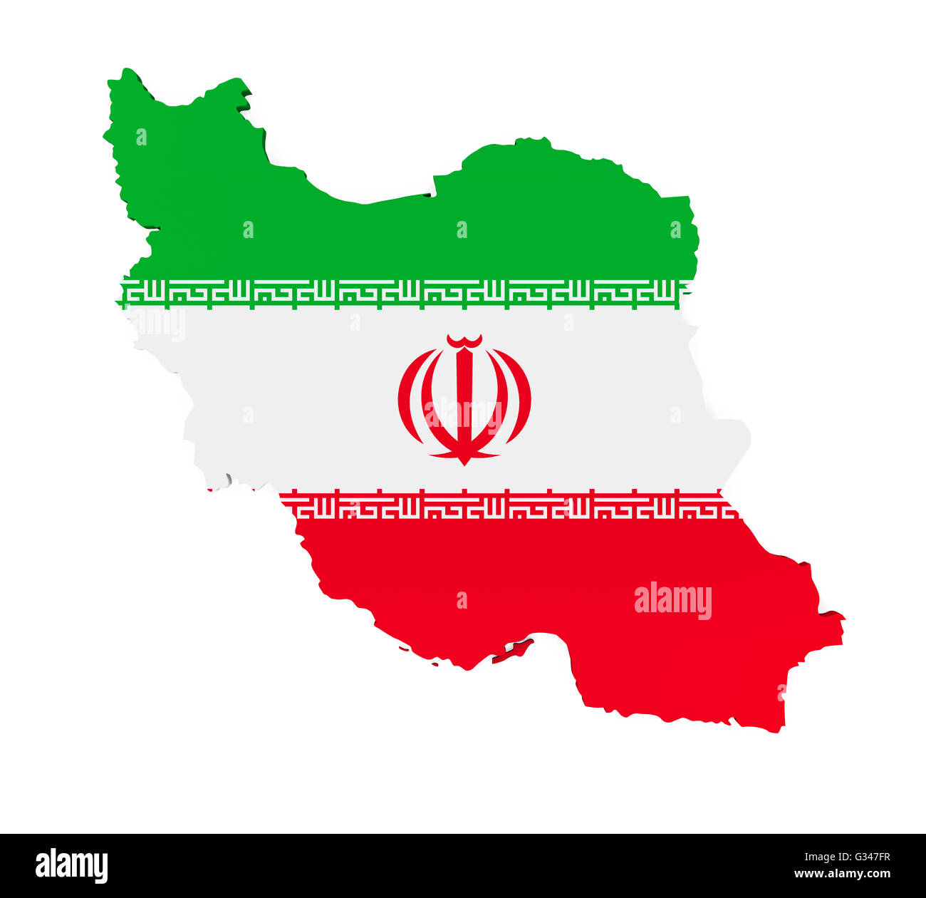 Map of Iran Stock Photo