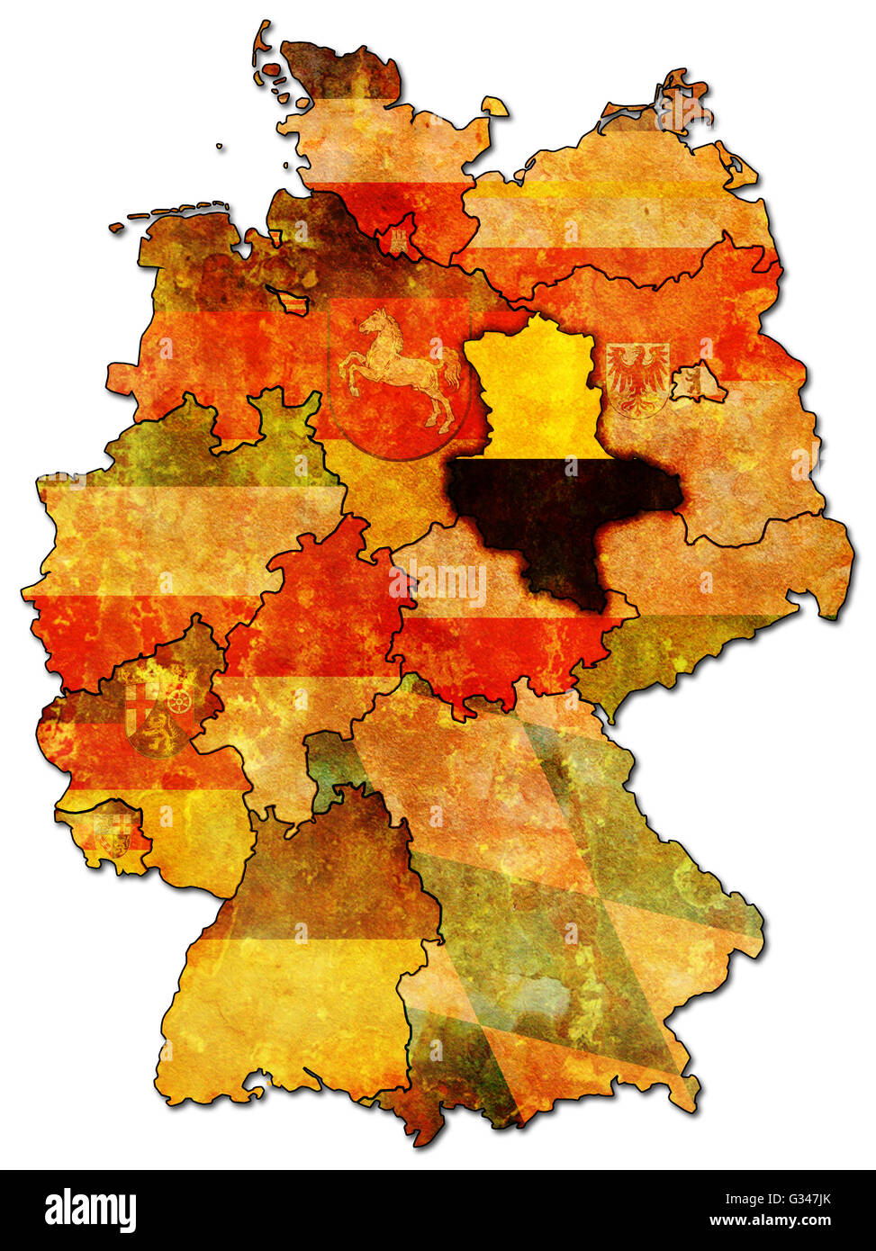 Sachsen anhalt map hi-res stock photography and images - Alamy