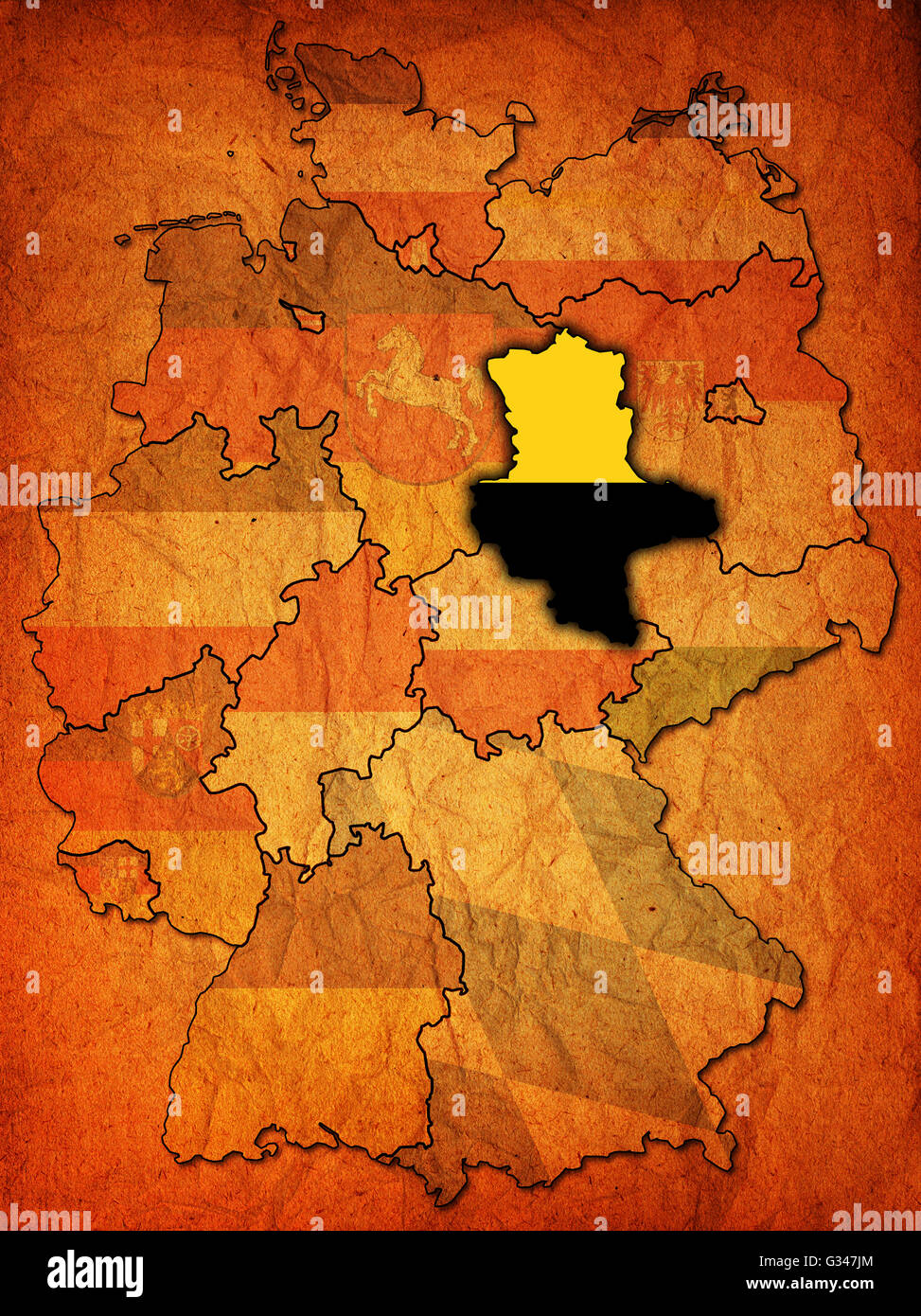 Sachsen anhalt map hi-res stock photography and images - Alamy