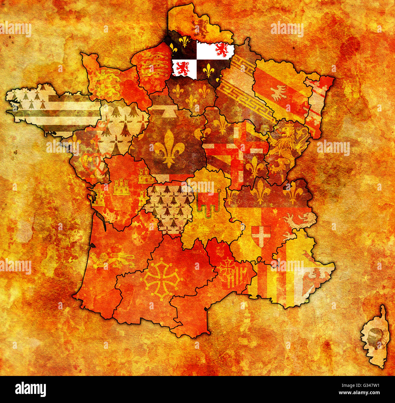Old map of france hi-res stock photography and images - Alamy