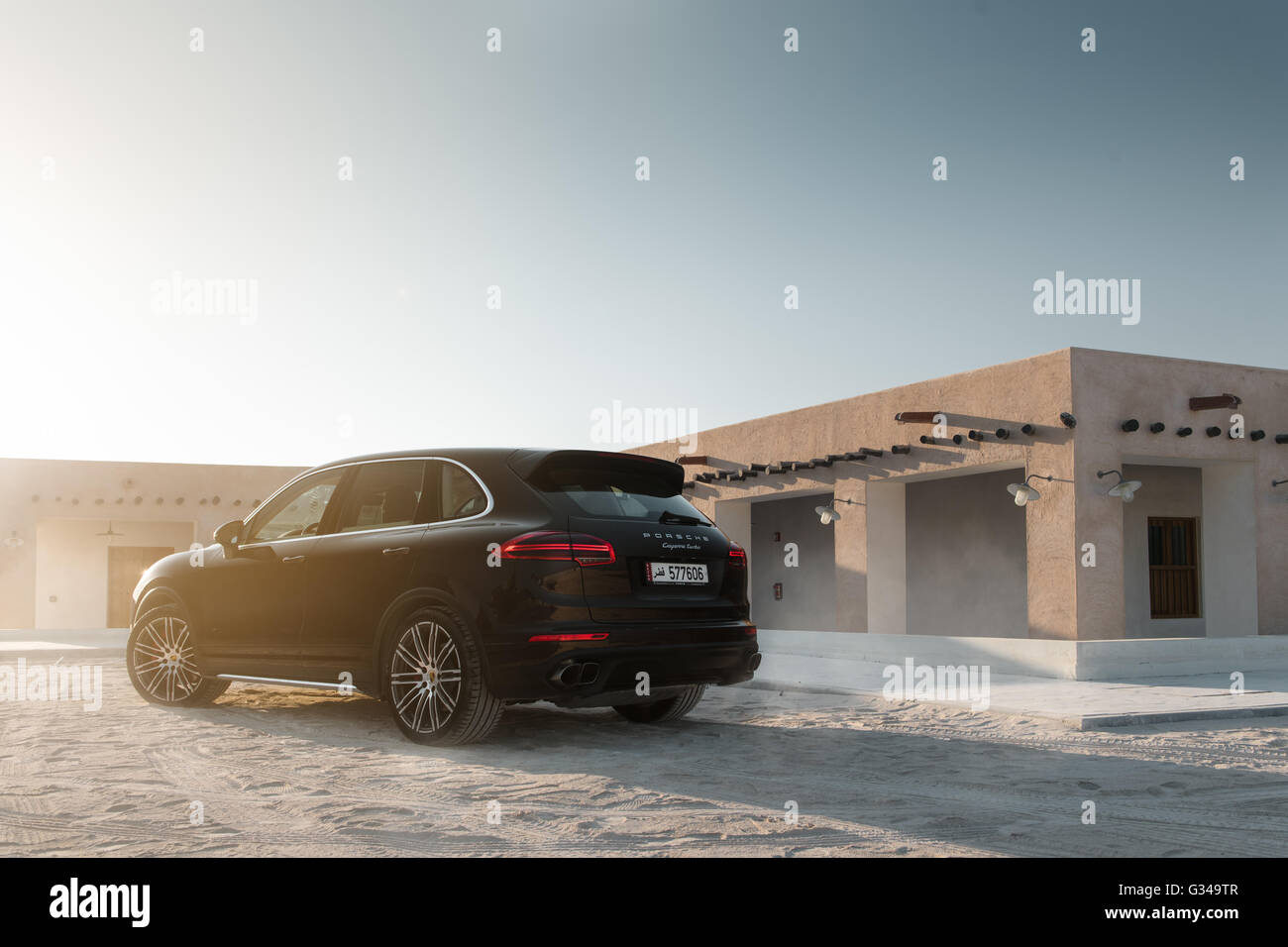 2016 Porsche Cayenne Turbo S photographed in Qatar Stock Photo Alamy