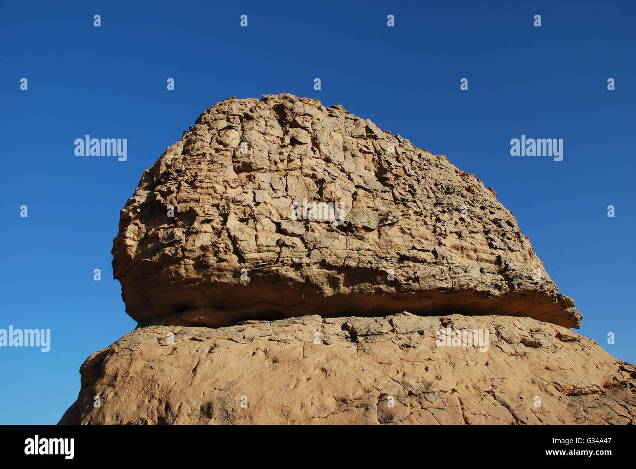 Giant boulder desert Algeria Stock Photo