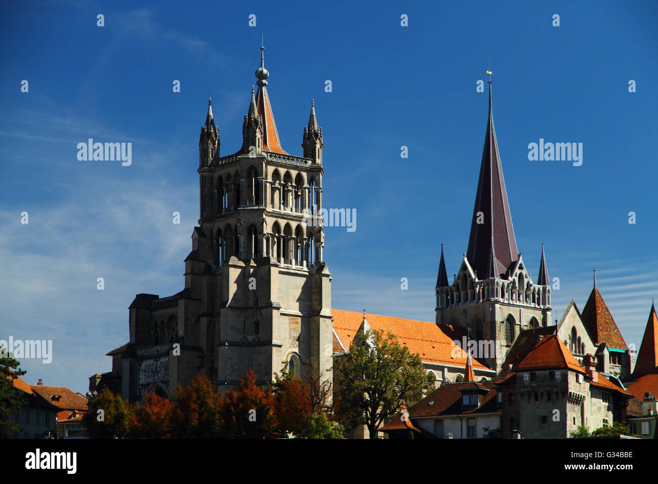 Lausanne Cathedral in Switzerland Stock Photo