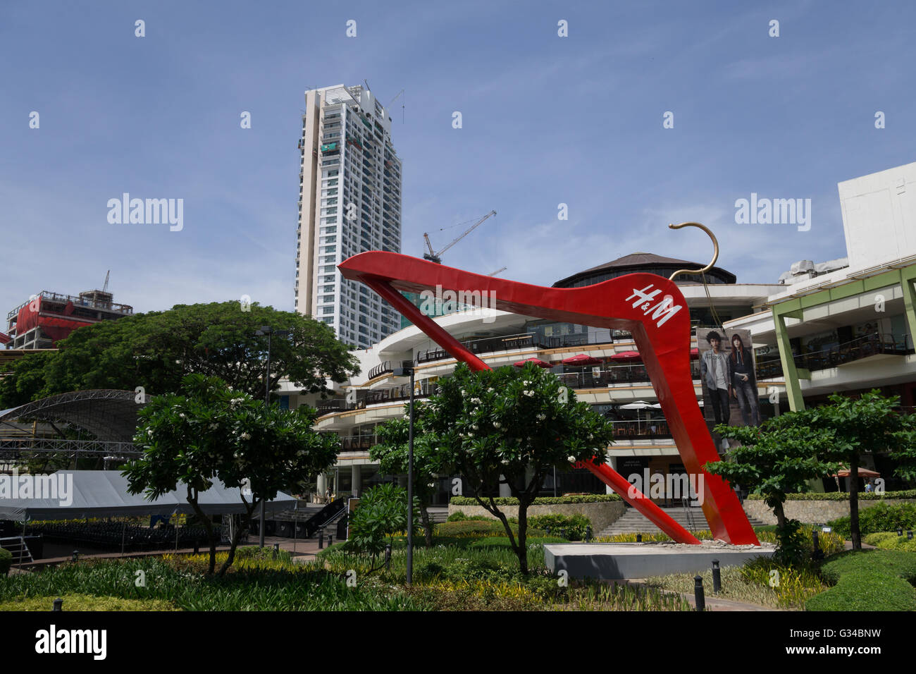 The large branding symbol of Swedish Company H&M located in the Gardens of  Ayala Mall,Cebu City,Philippines Stock Photo - Alamy