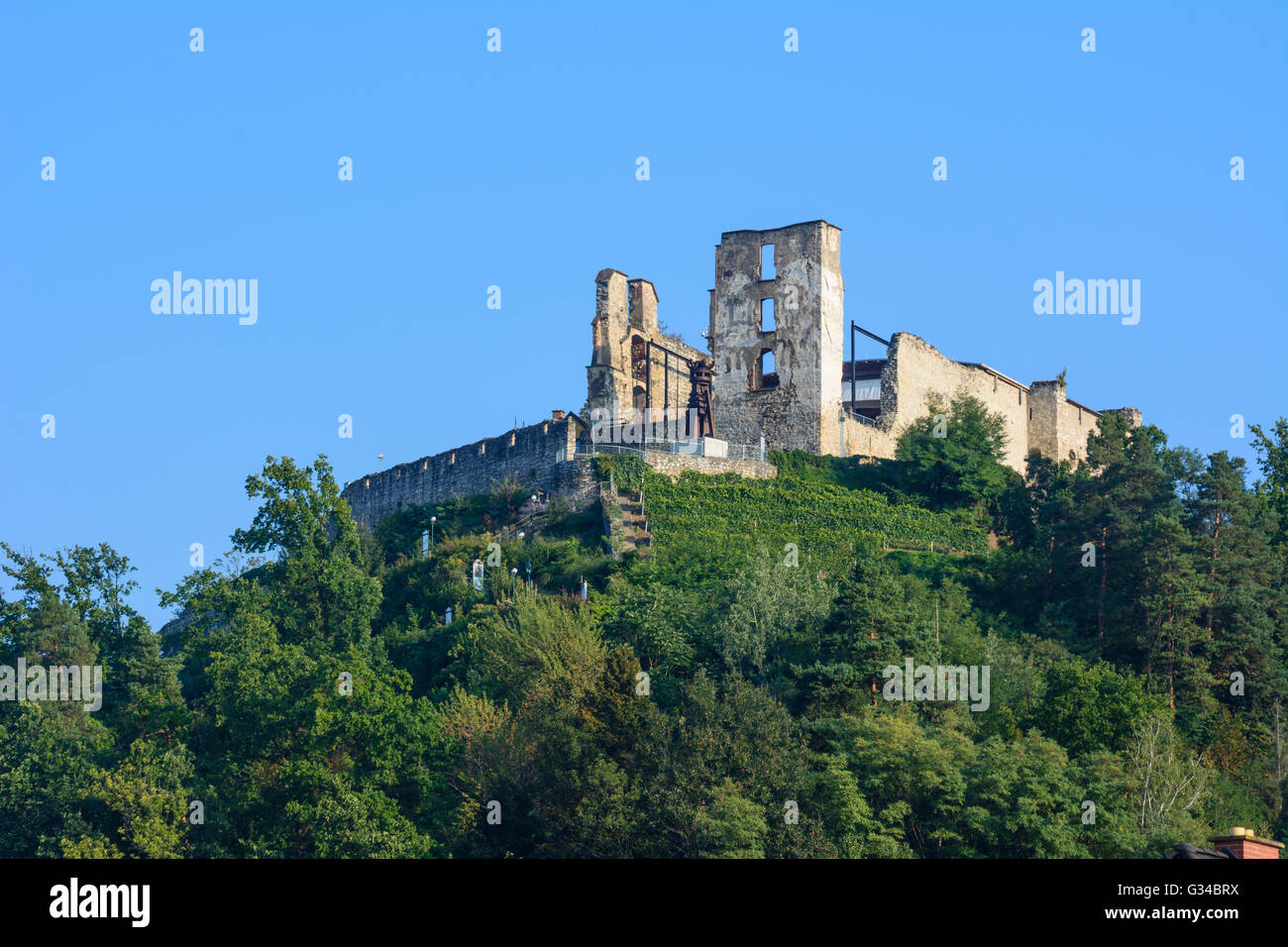 castle ruin Obervoitsberg, Austria, Steiermark, Styria, Südwest-Steiermark, Voitsberg Stock Photo