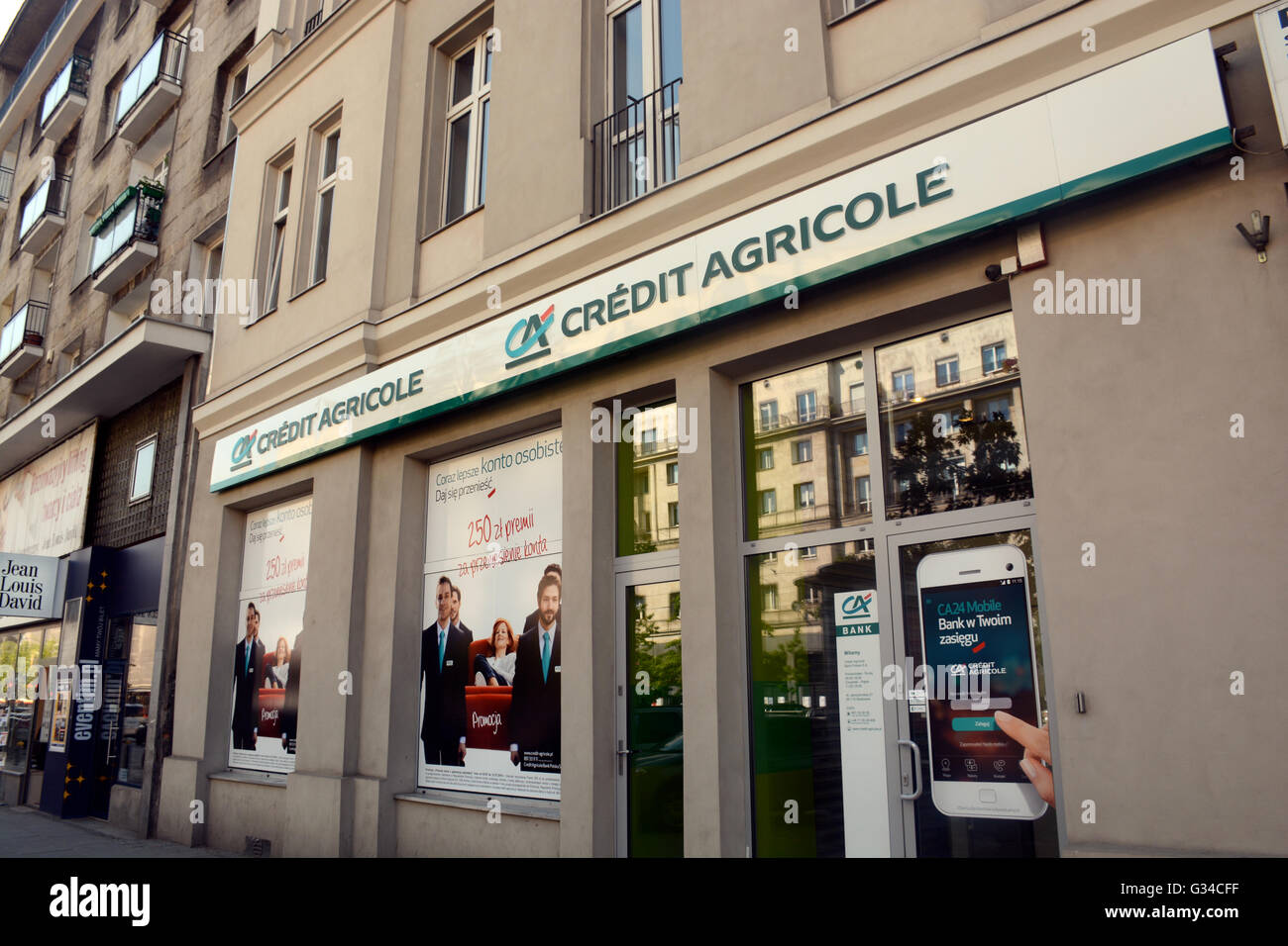 Credit Agricole bank, Warsaw ,Poland Stock Photo - Alamy