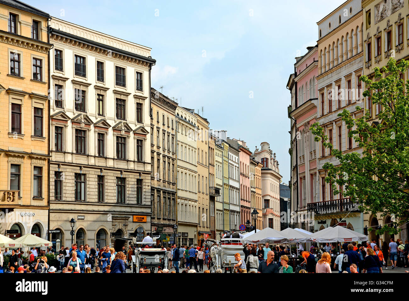 street scene Krakow Poland Stock Photo