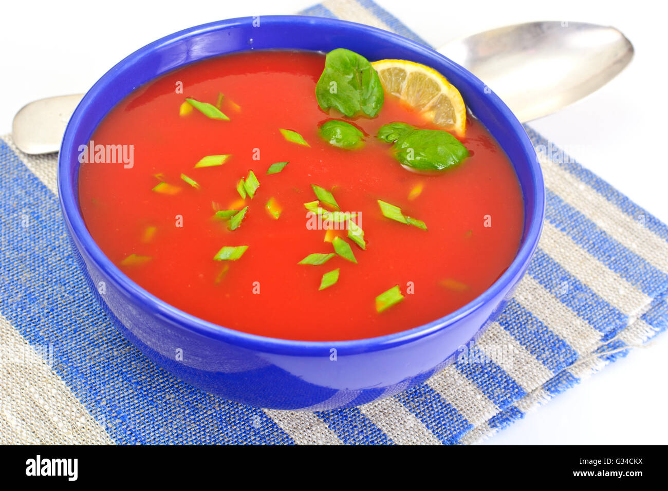 Tomato Soup in Plate. National Italian Cuisine Stock Photo Alamy