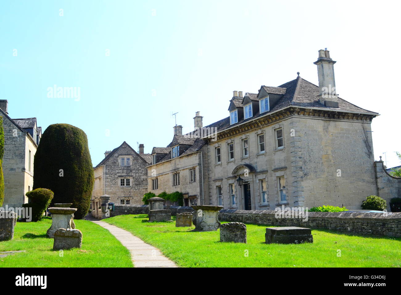 Traditional Houses in Painswick, Cotswolds, England, UK. Stock Photo