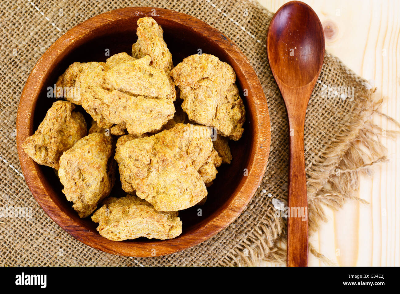 Crude Soy Schnitzel Stock Photo