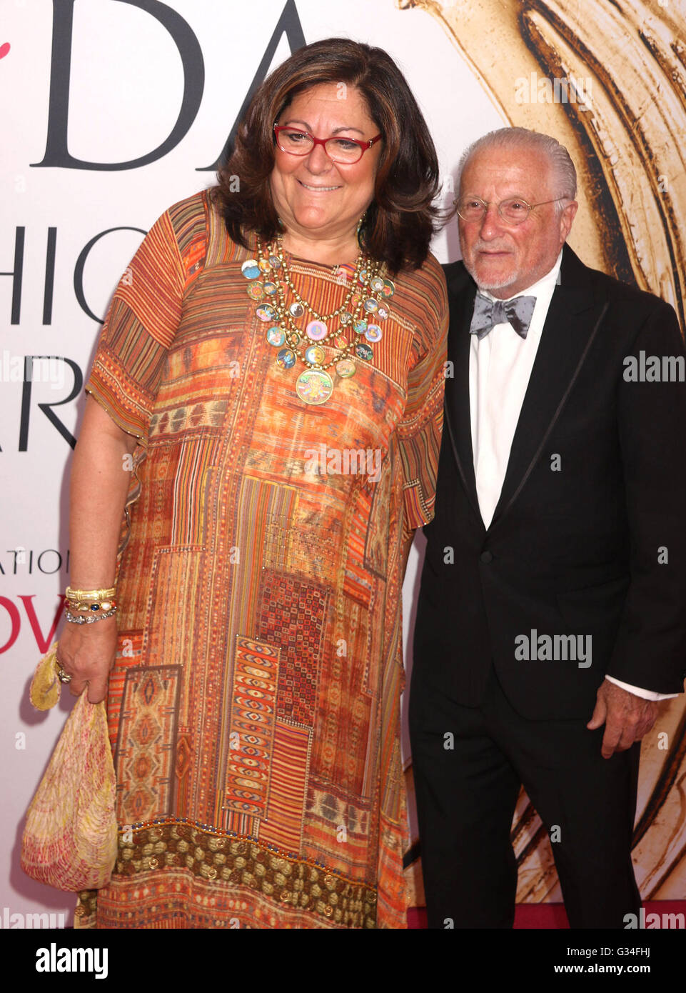 New York, New York, USA. 6th June, 2016. FERN MALLIS and STAN HERMAN attend the 2016 CDFA Fashion Awards held at Hammerstein Ballroom. © Nancy Kaszerman/ZUMA Wire/Alamy Live News Stock Photo