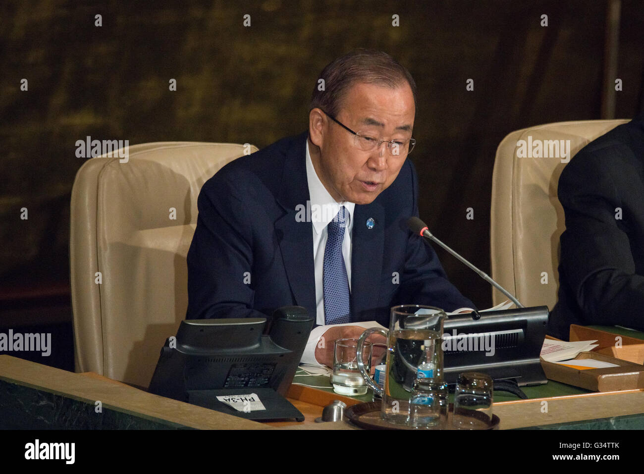New York, United States. 08th June, 2016. UN Secretary-General Ban Ki ...