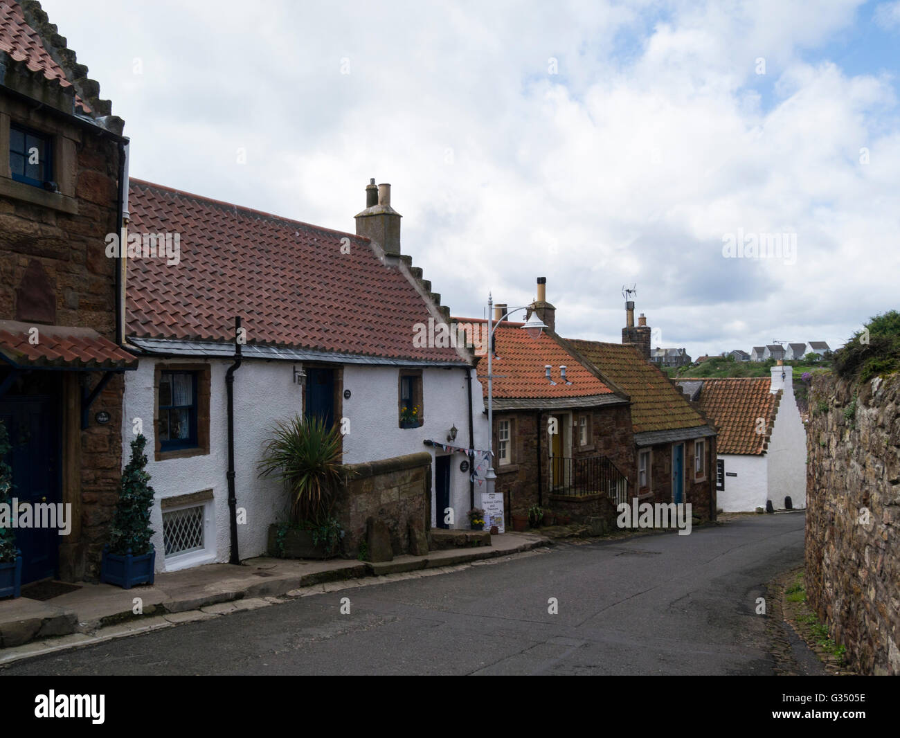 Shoregate in small historic fishing village Crail Fife Scotland former Royal Burgh in East Neuk