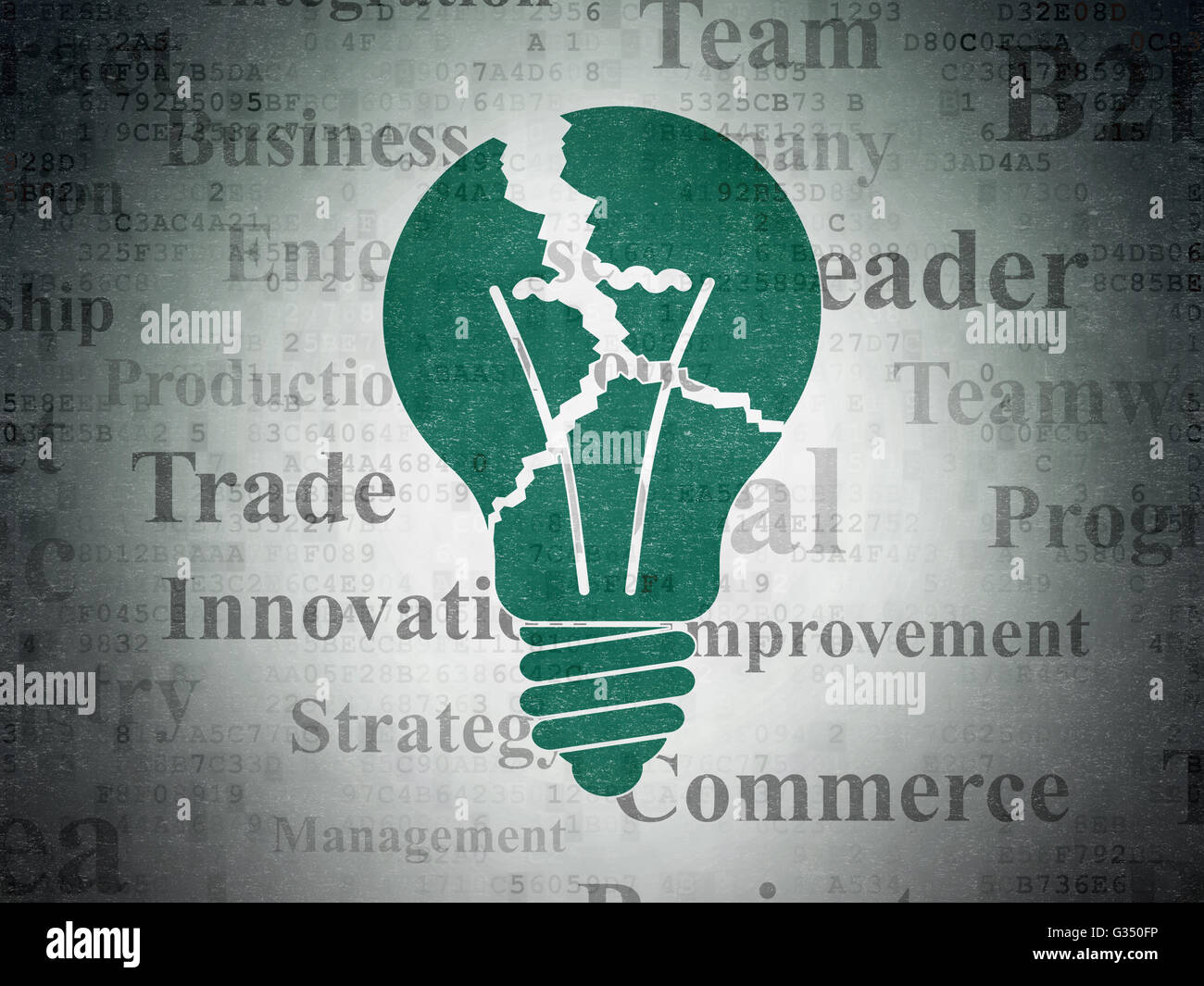Business concept: Light Bulb on Digital Data Paper background Stock ...