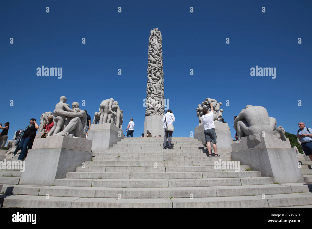 Vigeland Sculpture Park, the world's largest sculpture park made by Gustav Vigeland, located in