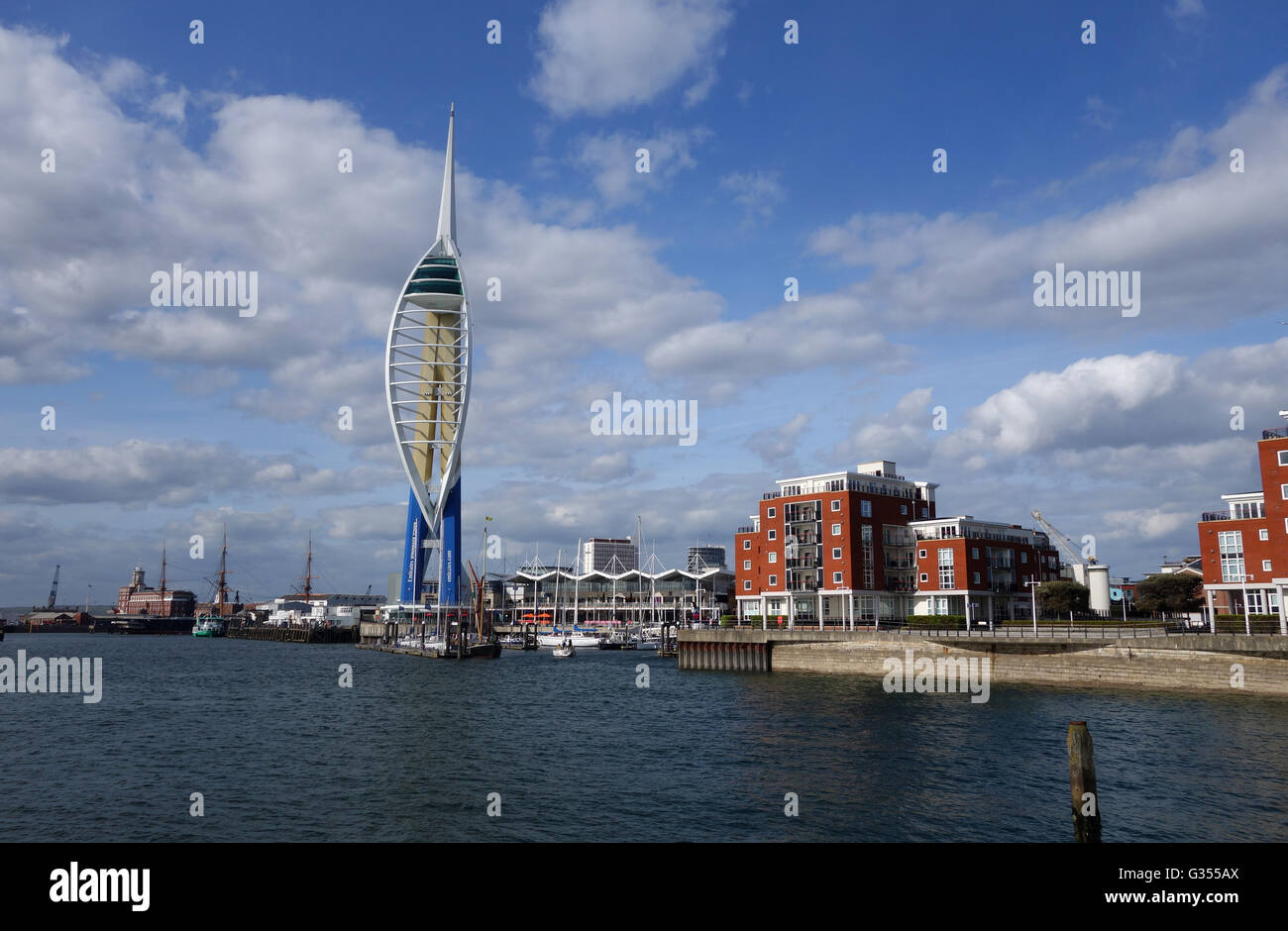 Old Portsmouth harbour in Hampshire England Uk Stock Photo