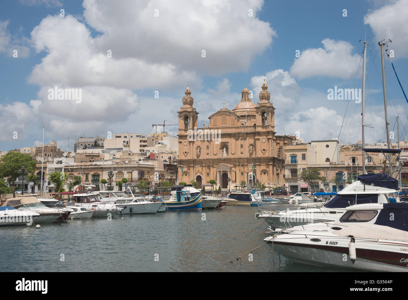 The msida marina in Malta Stock Photo