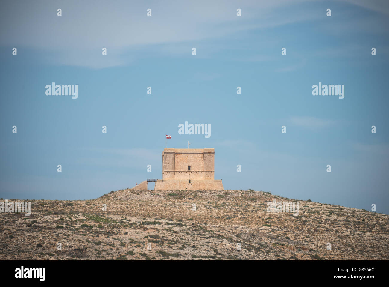 Coastal fort on Comino Island in Malta Stock Photo