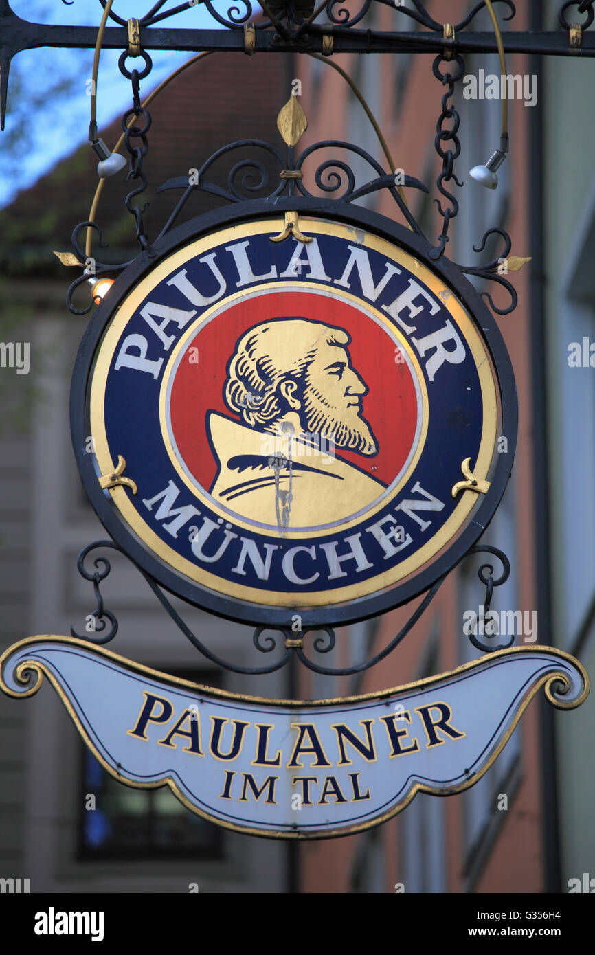 Beer sign munich bavaria germany hires stock photography and images