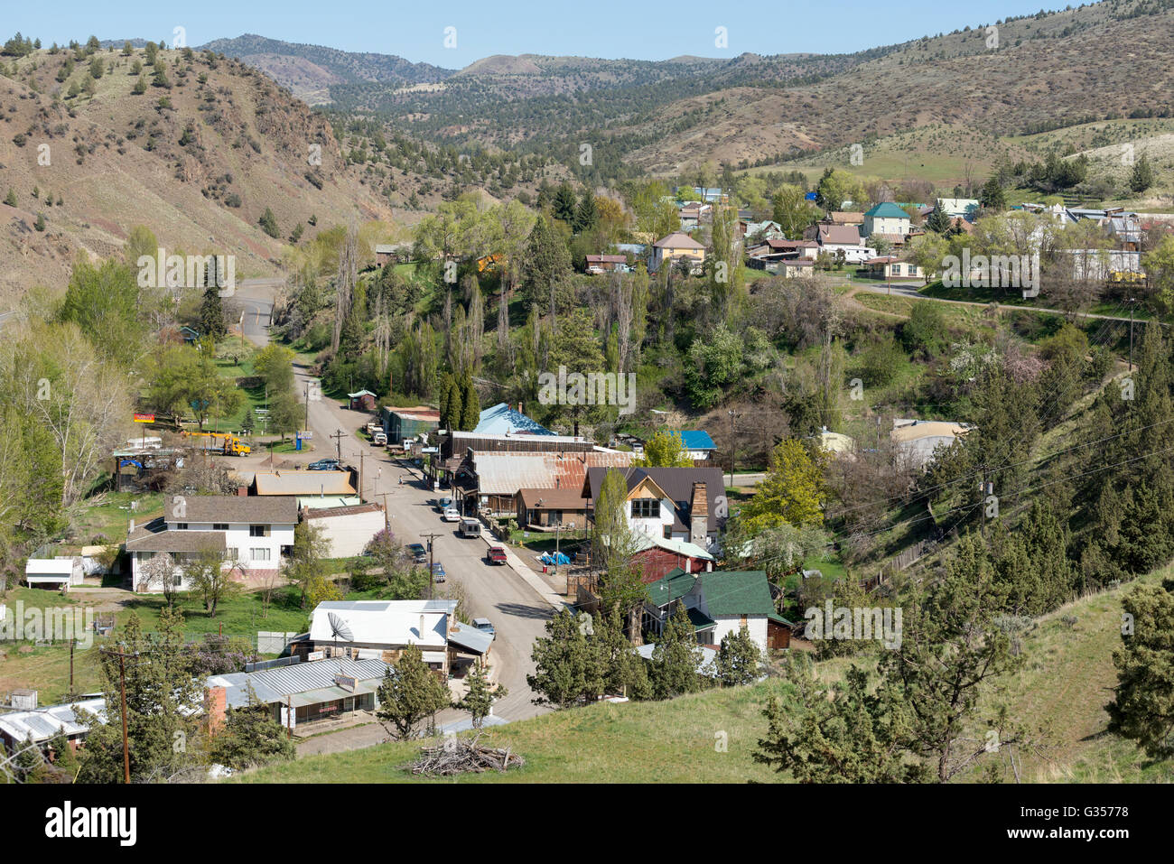 The town of Mitchell, Oregon. Mitchell, Oregon Stock Photo Alamy