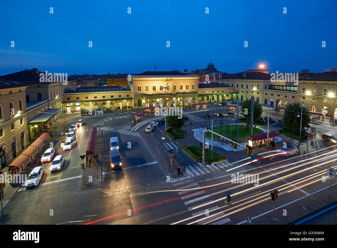 Bologna Centrale railway station. Train station in Bologna, Italy. Stock Photo