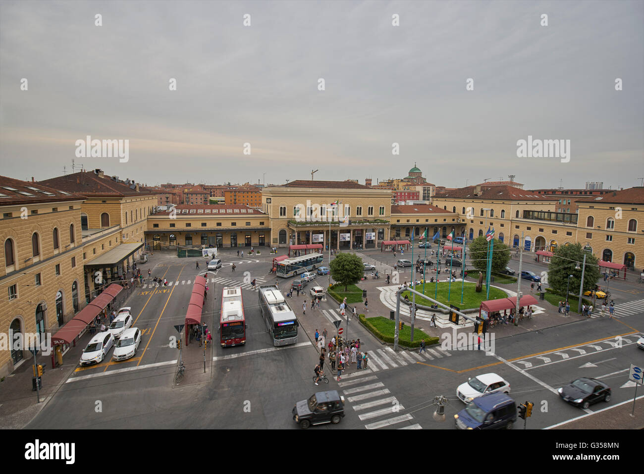 Bologna Centrale railway station. Train station in Bologna, Italy. Stock Photo