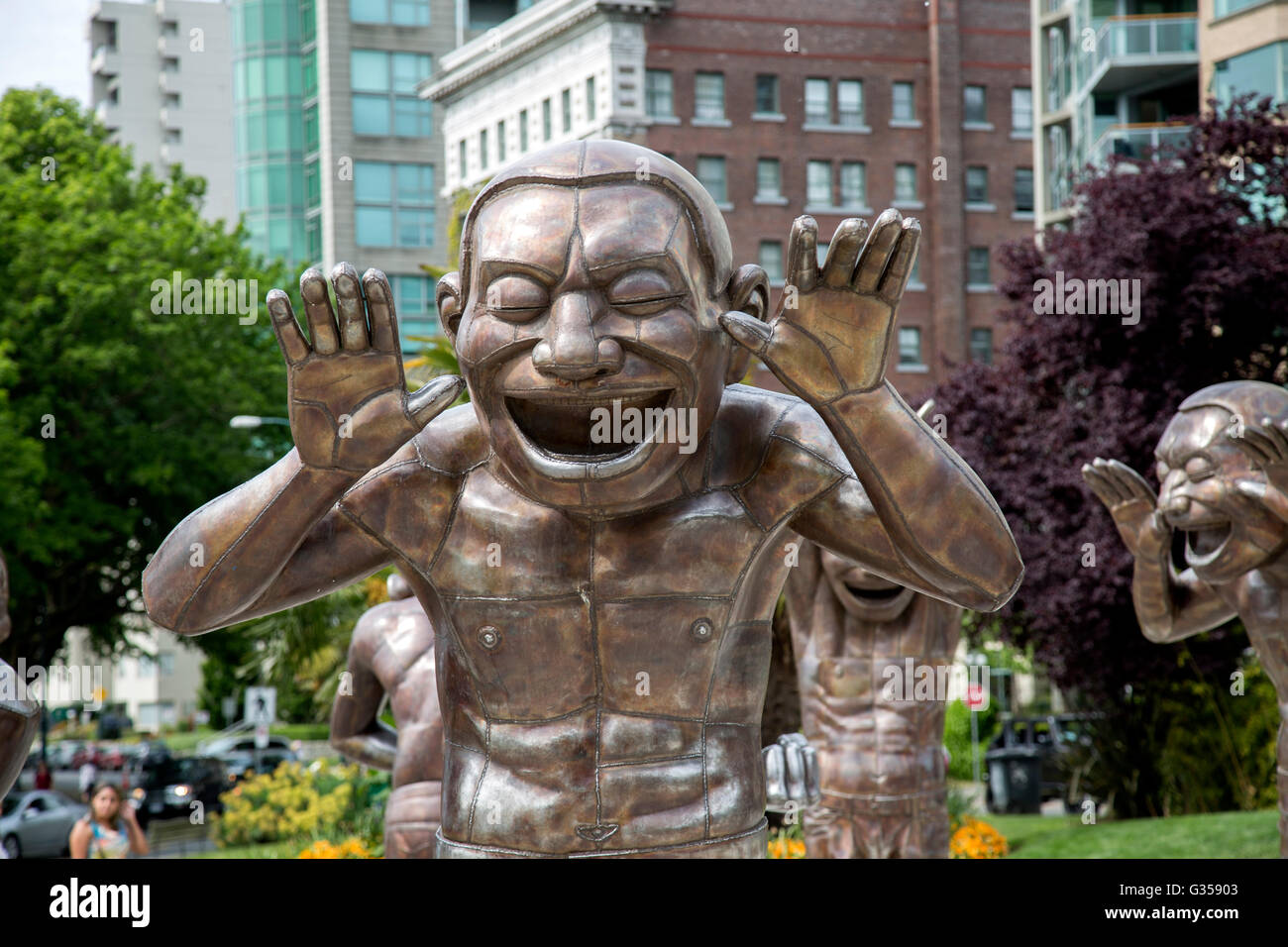 Amazeing Laughter bronze sculptures at Morton Park in Vancouver BC