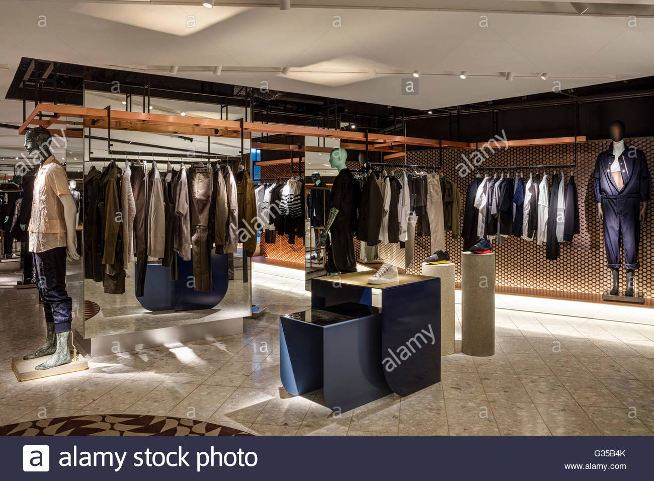 Store view menswear department. Harvey Nichols Menswear, London Stock ...