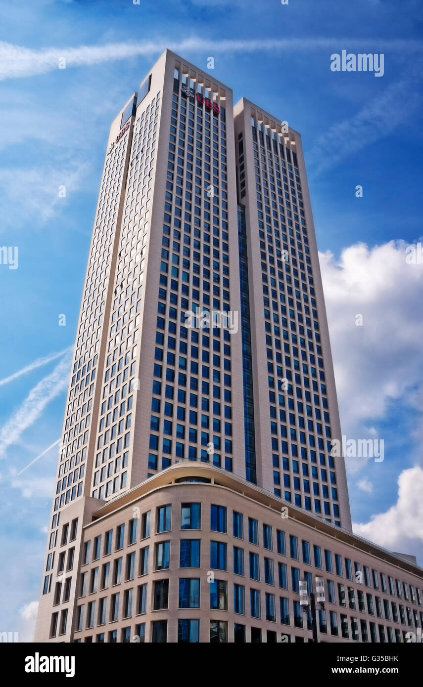 Office building OpernTurm in Frankfurt Stock Photo