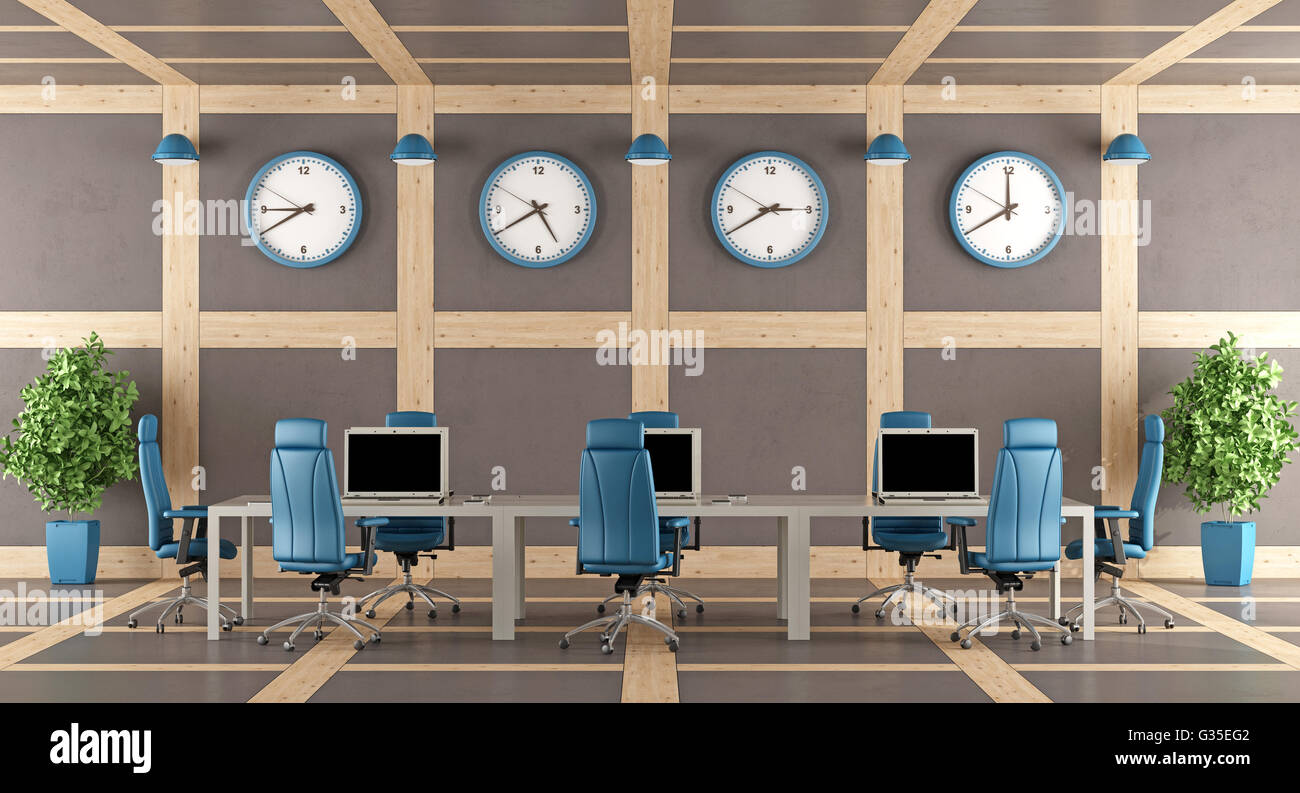 Elegant Modern Boardroom With Wall Floor And Ceiling In