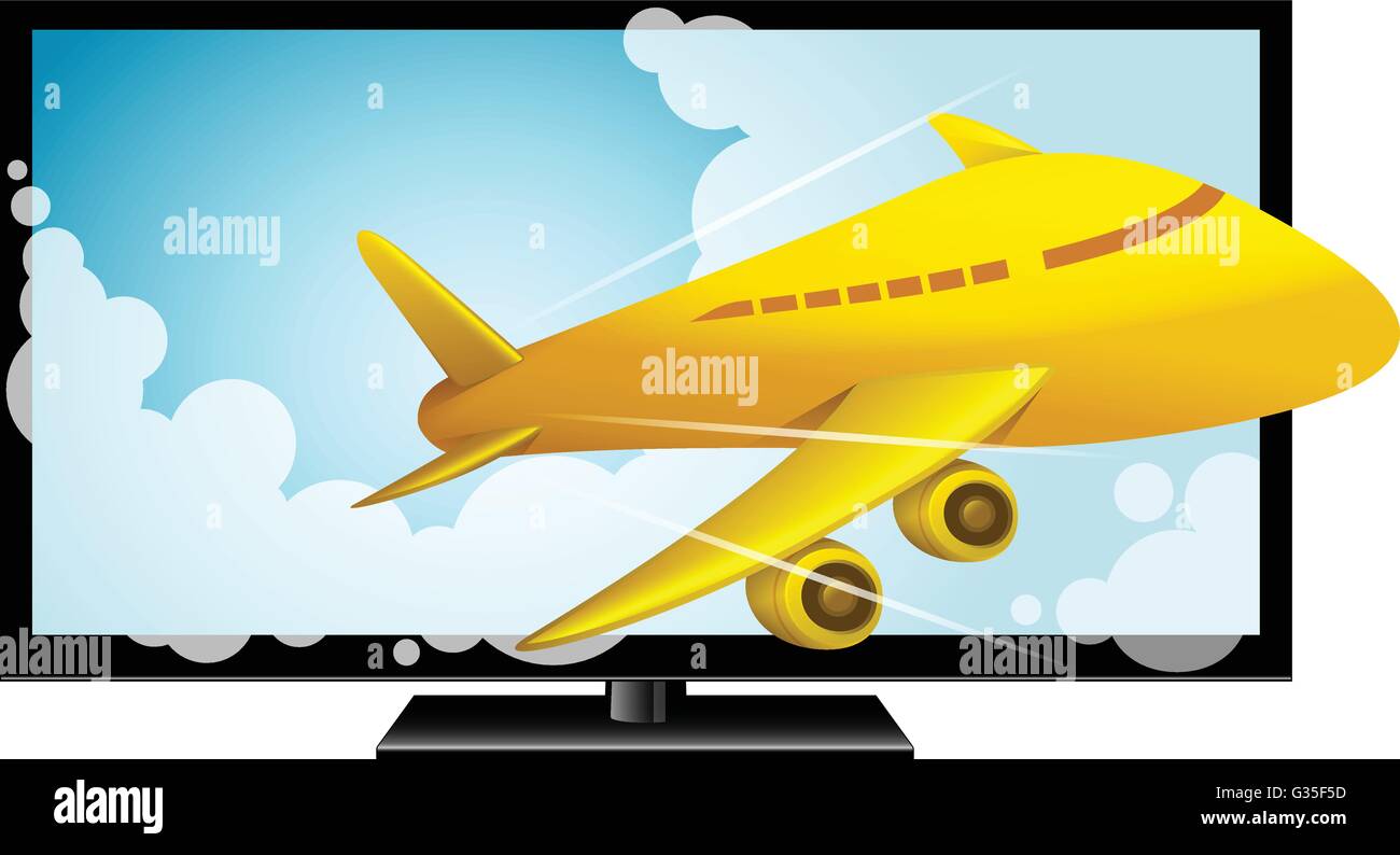 3D Television, HDTV, Smart TV, Electronics Stock Vector